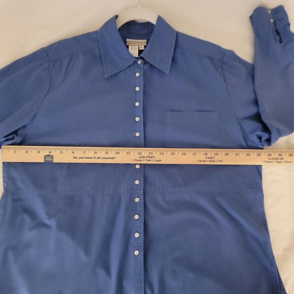 Coldwater Creek Blue Button Womens Shirt Size Petite L - Picture 10 of 14
